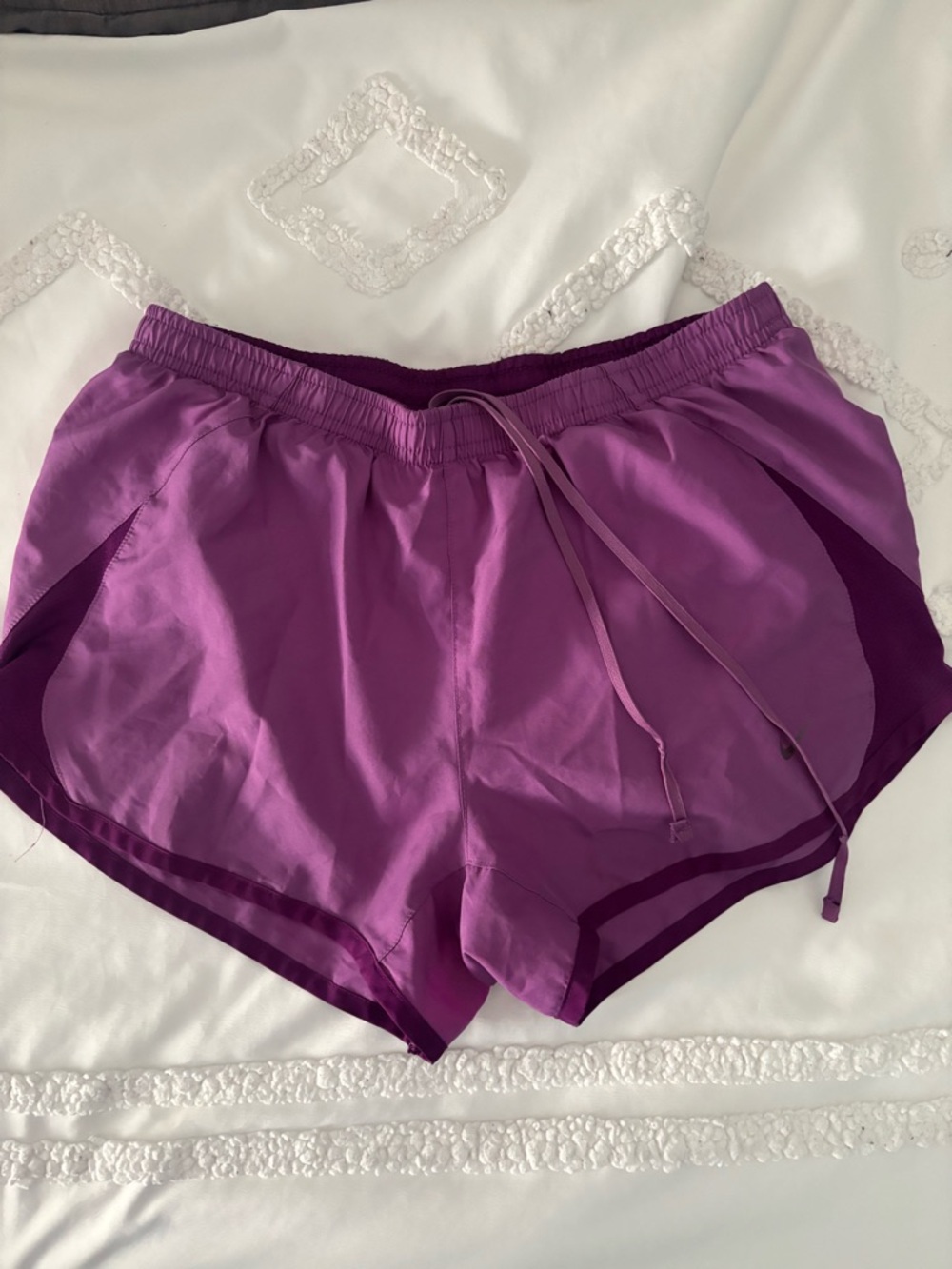 Nike Purple Athletic Shorts with Drawstring size small